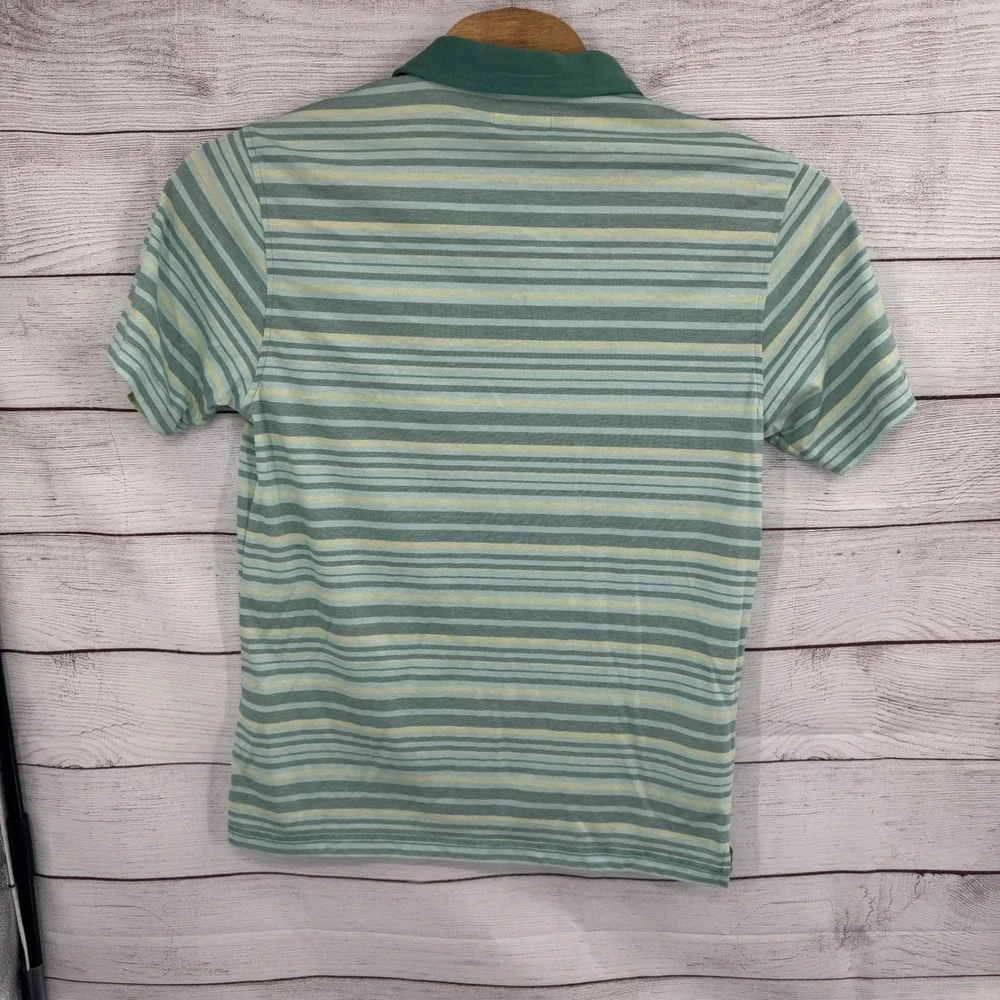 Linksoul Striped‎ Polo Shirt Mens Size Large Short Sleeve Golf Casual Green - Picture 8 of 10